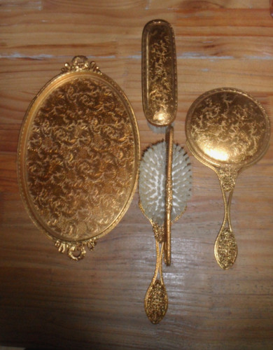 Vintage frisierset tlg gold - vintage,